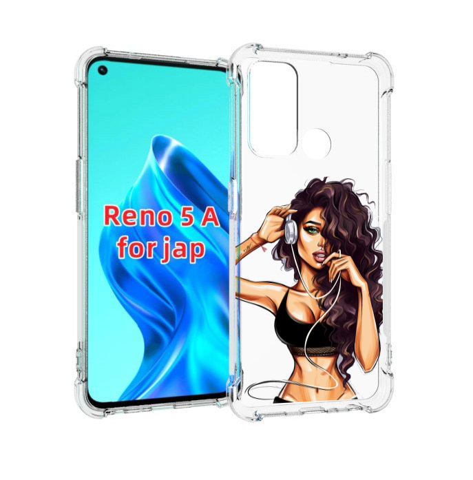 

Чехол MyPads Спортивная-девушка женский для Oppo Reno 5A, Прозрачный, Tocco
