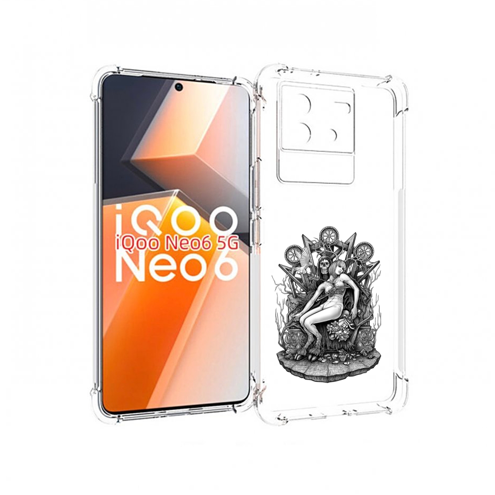 

Чехол MyPads девушка на троне для Vivo iQoo Neo 6 5G, Прозрачный, Tocco