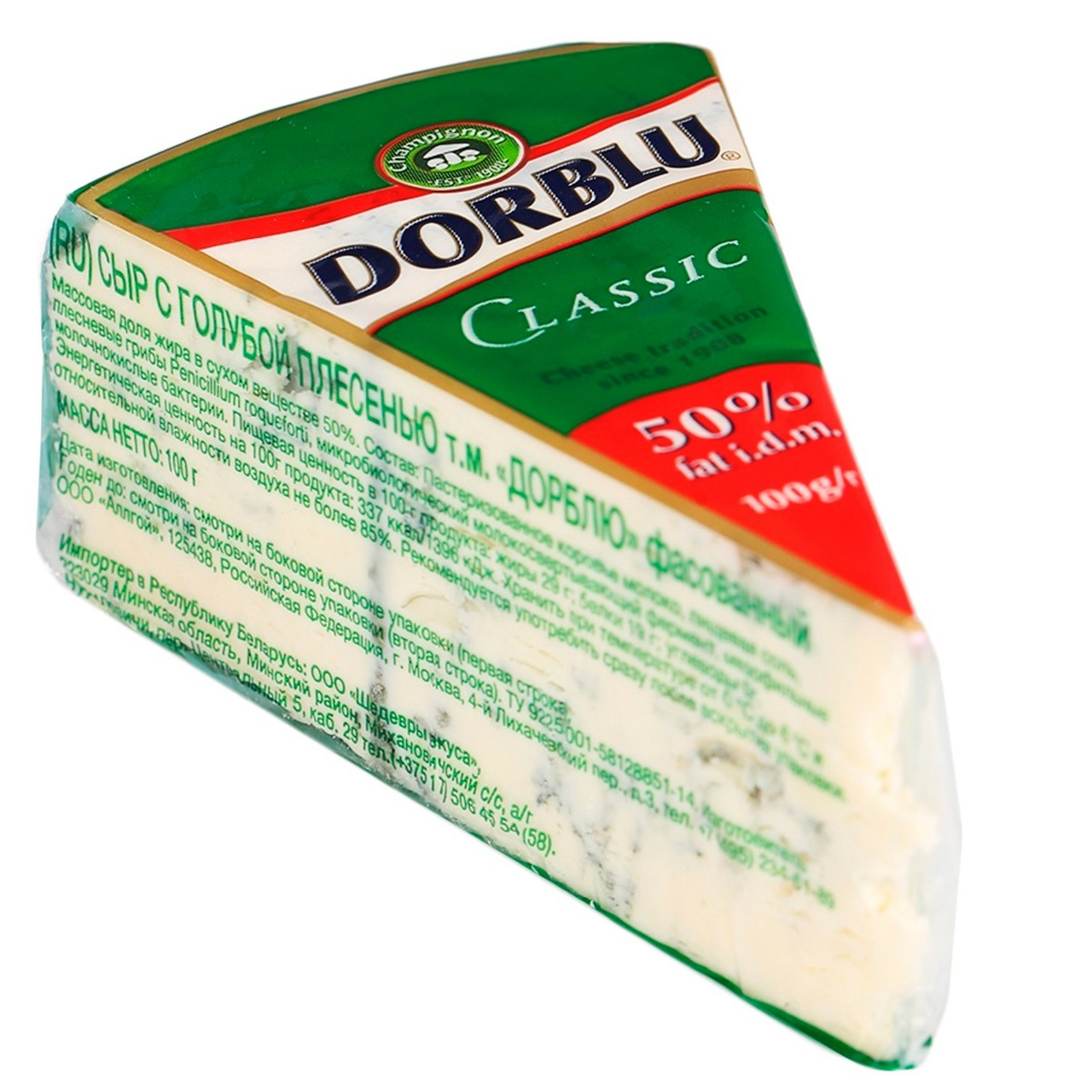 Сыр мягкий Dorblu Classic с голубой плесенью 50%