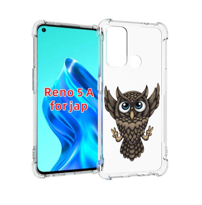 

Чехол MyPads Сова для Oppo Reno 5A, Прозрачный, Tocco