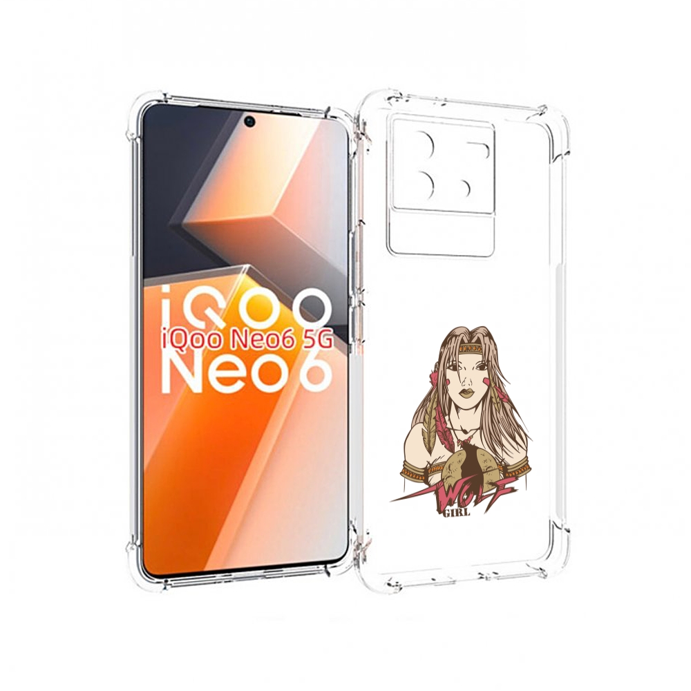 

Чехол MyPads девушка волк для Vivo iQoo Neo 6 5G, Прозрачный, Tocco