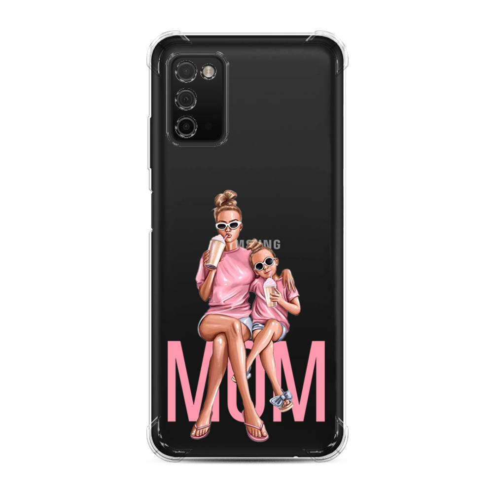 фото Противоударный силиконовый чехол "lovely mom" на samsung galaxy a03s awog