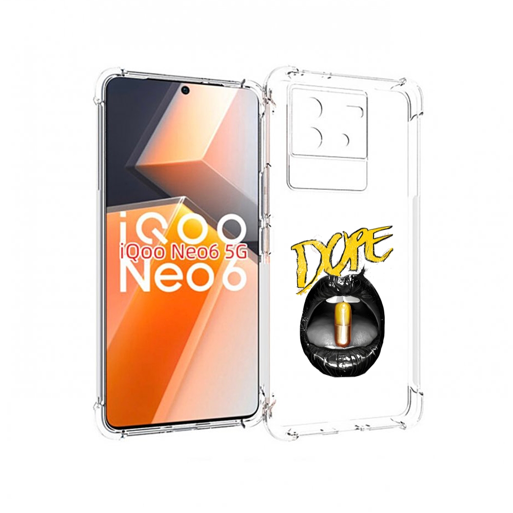 

Чехол MyPads губы для Vivo iQoo Neo 6 5G, Прозрачный, Tocco