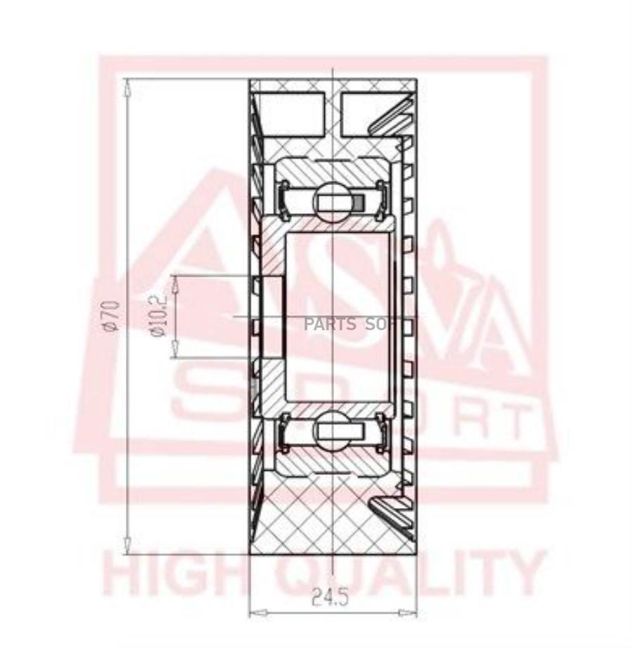 ASVA BMBP002 Ролик натяжной навесного оборудования 1шт 1590₽