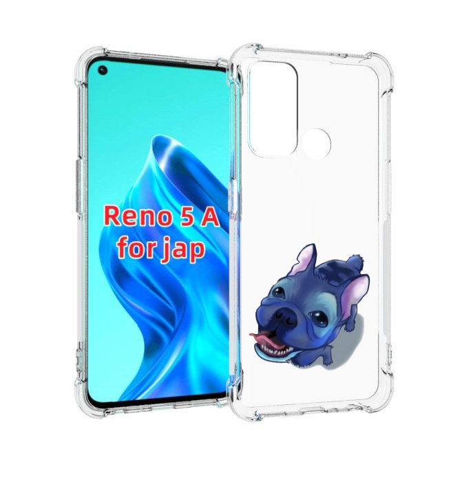 

Чехол MyPads Синий Пес для Oppo Reno 5A, Прозрачный, Tocco