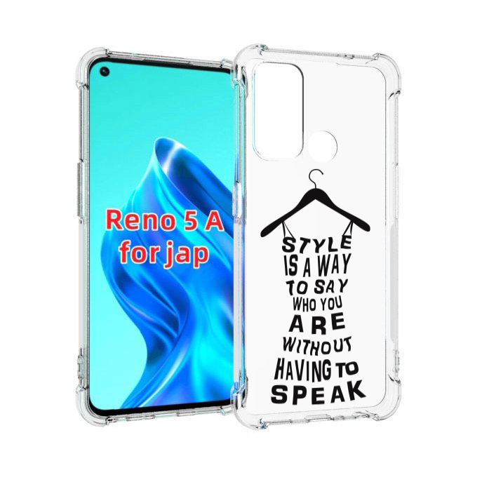 

Чехол MyPads Сарафан-из-слов для Oppo Reno 5A, Прозрачный, Tocco