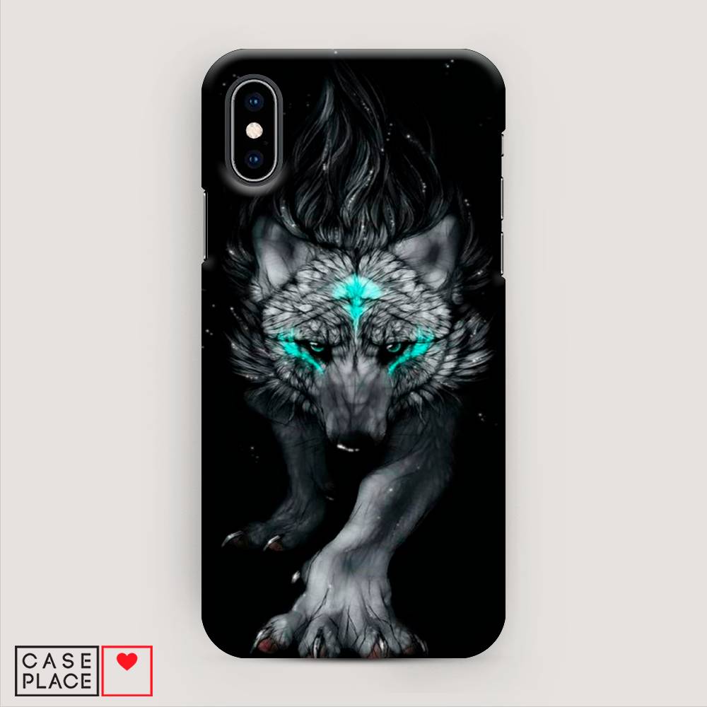 

Пластиковый чехол "Волшебный волк" на Apple iPhone XS (10S), 11820-1
