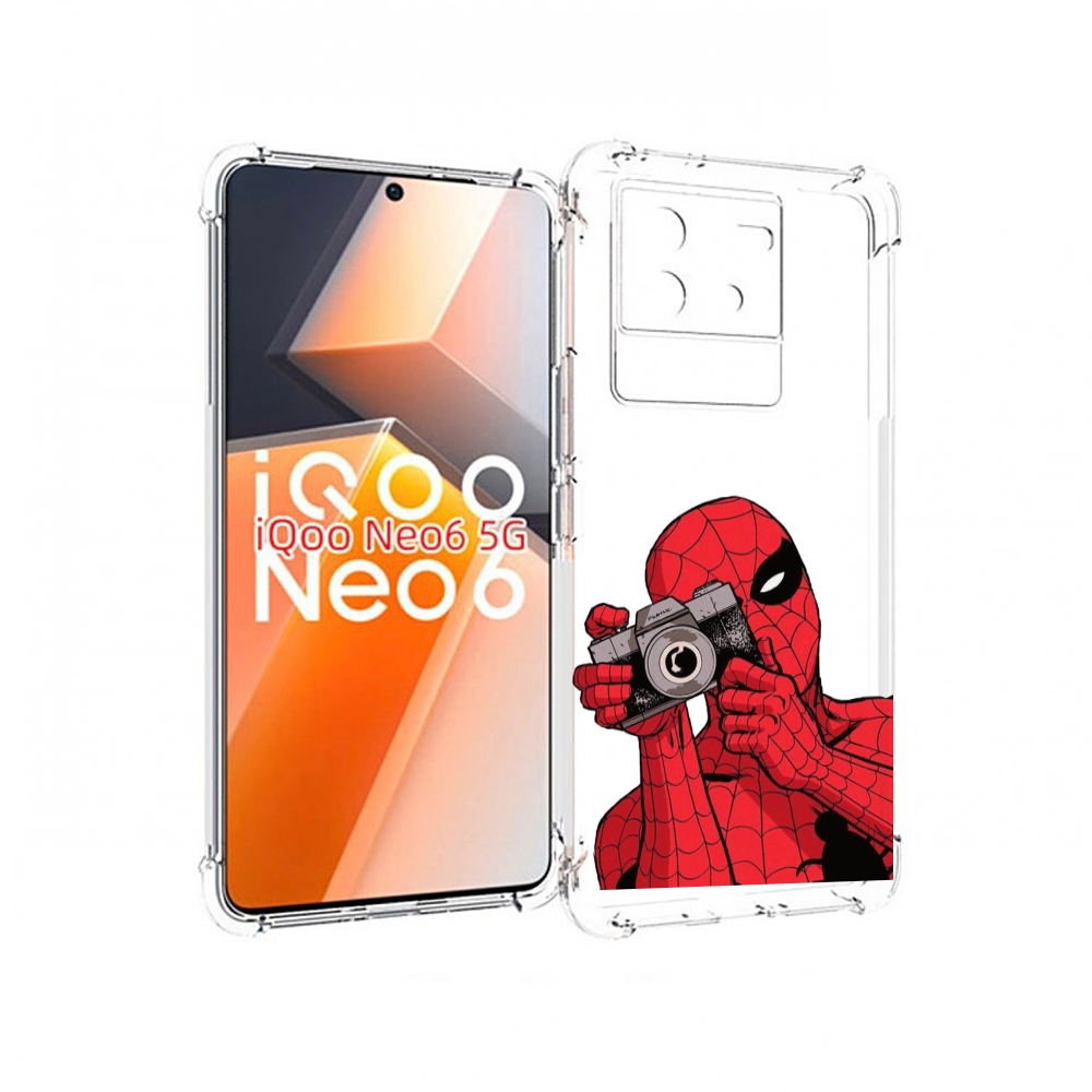 

Чехол MyPads человек паук фотограф детский для Vivo iQoo Neo 6 5G, Прозрачный, Tocco