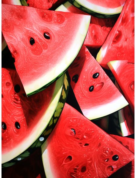 

Алмазная мозаика на подрамнике Дольки арбуза, 40x30 см, 50 цветов, 85980, ПРА-867