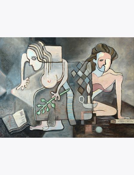

Алмазная мозаика на подрамнике Две женщины, 50x40 см, 29 цветов, 58048, ПРА-098