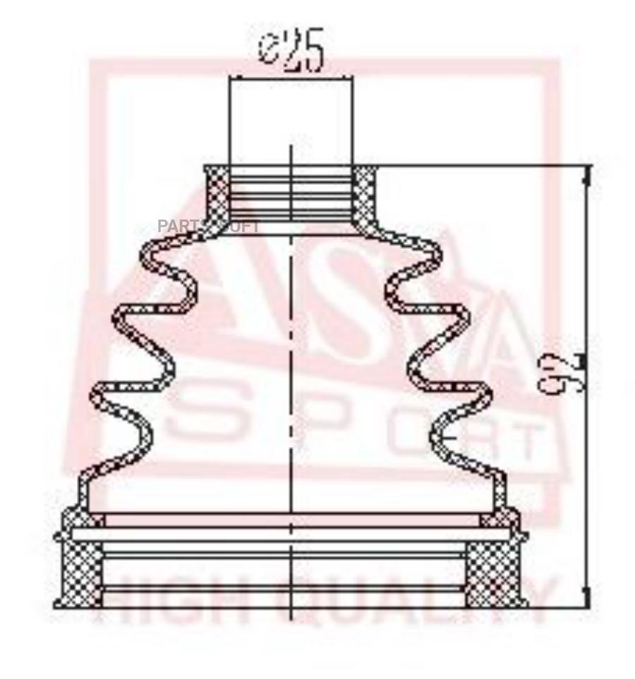 

Пыльник Шруса Hyundai/Kia Ceed 07- Компл.(Без Смазки) ASVA арт. ASBTINCD3
