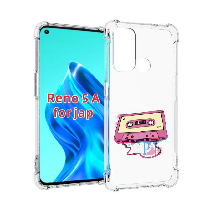 

Чехол MyPads Розовая кассета для Oppo Reno 5A, Прозрачный, Tocco