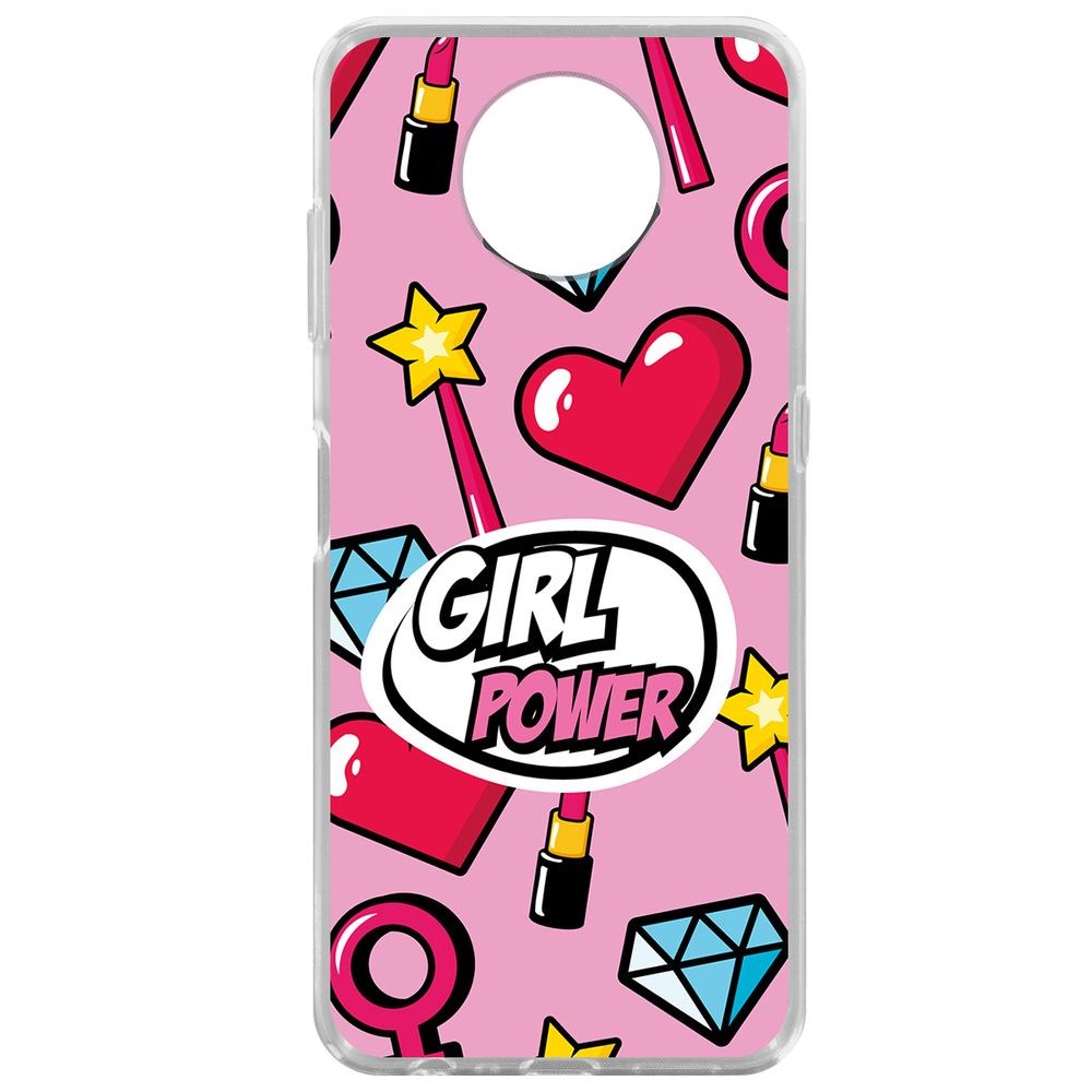 

Чехол-накладка Krutoff Clear Case Girl Power для Nokia G10, Прозрачный