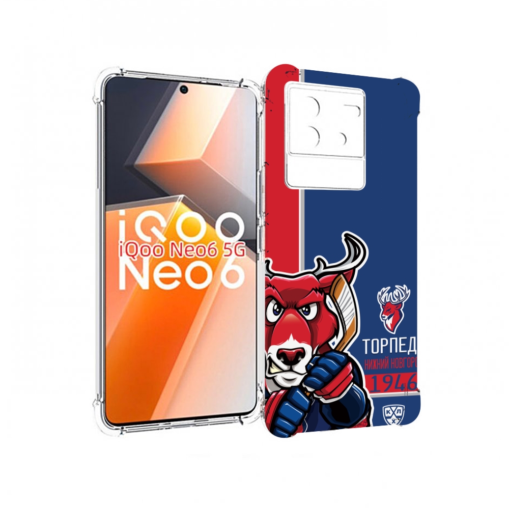 

Чехол MyPads хк торпедо нижнии новгород мужской для Vivo iQoo Neo 6 5G, Прозрачный, Tocco