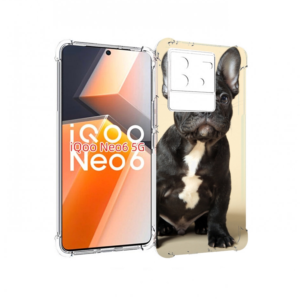 

Чехол MyPads французскии бульдог для Vivo iQoo Neo 6 5G, Прозрачный, Tocco
