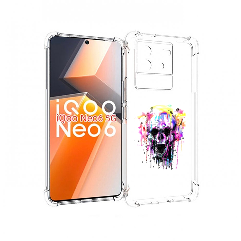 

Чехол MyPads граффити череп для Vivo iQoo Neo 6 5G, Прозрачный, Tocco