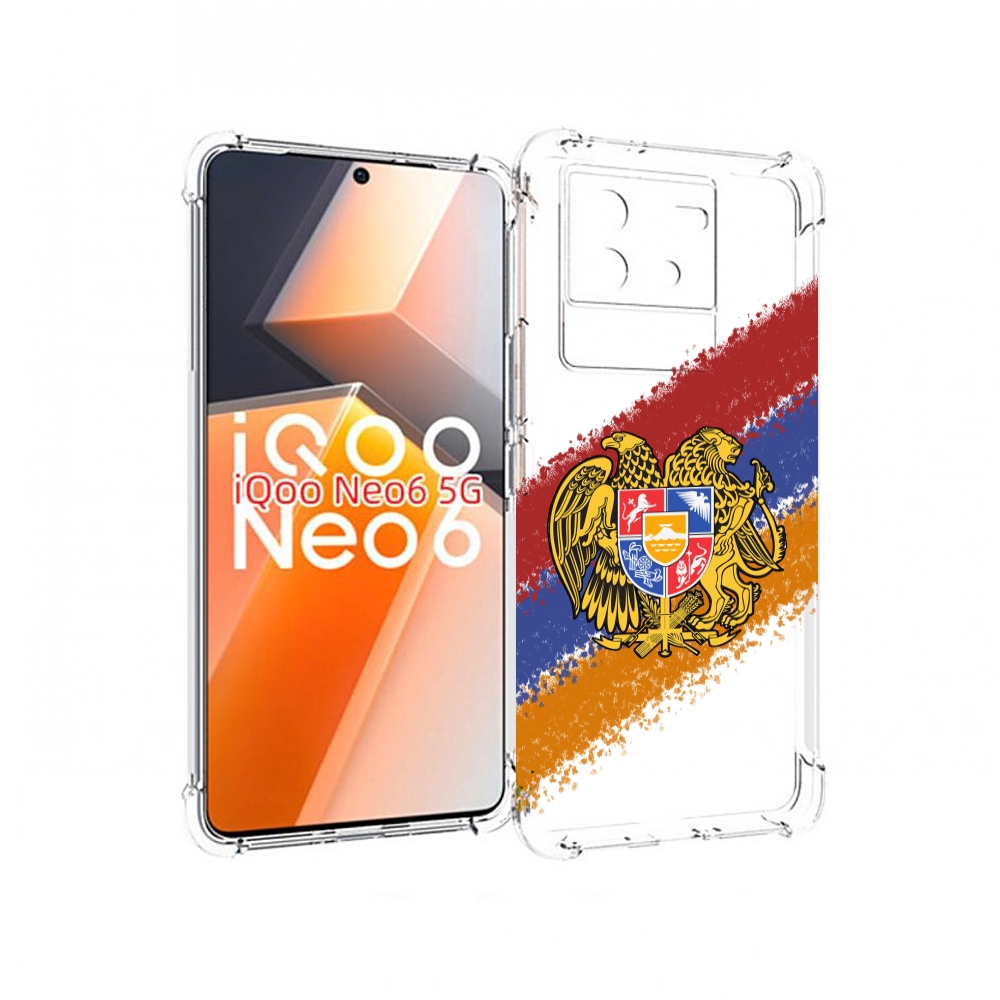 

Чехол MyPads флаг герб Армении для Vivo iQoo Neo 6 5G, Прозрачный, Tocco