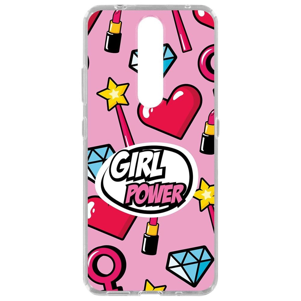 

Чехол-накладка Krutoff Clear Case Girl Power для Nokia 2.4, Прозрачный