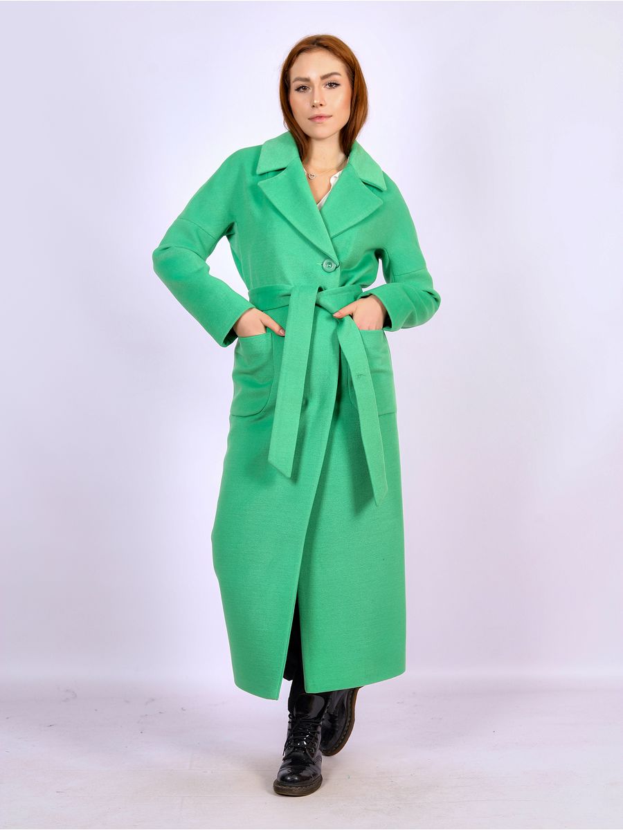 

Пальто женское Louren Wilton 1712Д зеленое 44 RU, Зеленый, 1712Д