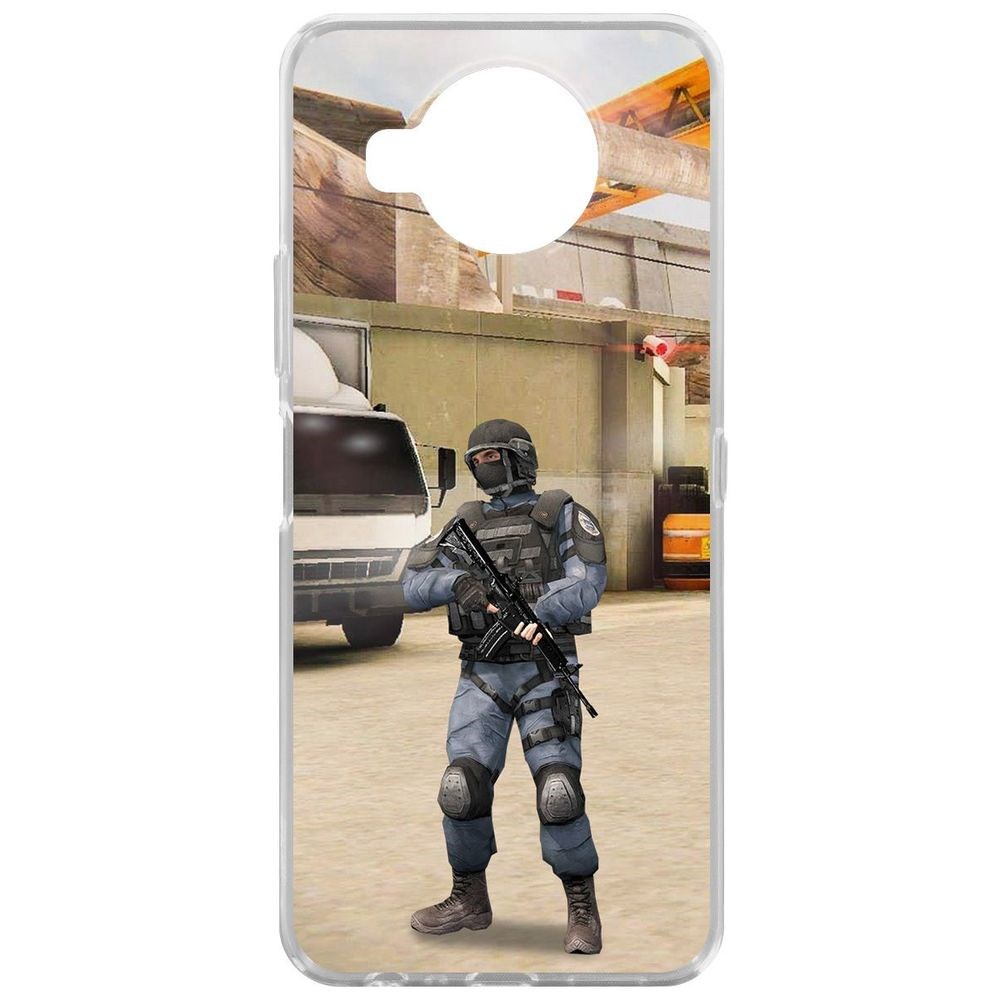 

Чехол-накладка Krutoff Clear Case Cтандофф 2 (Standoff 2) - GIGN для Nokia 8.3 5G, Прозрачный