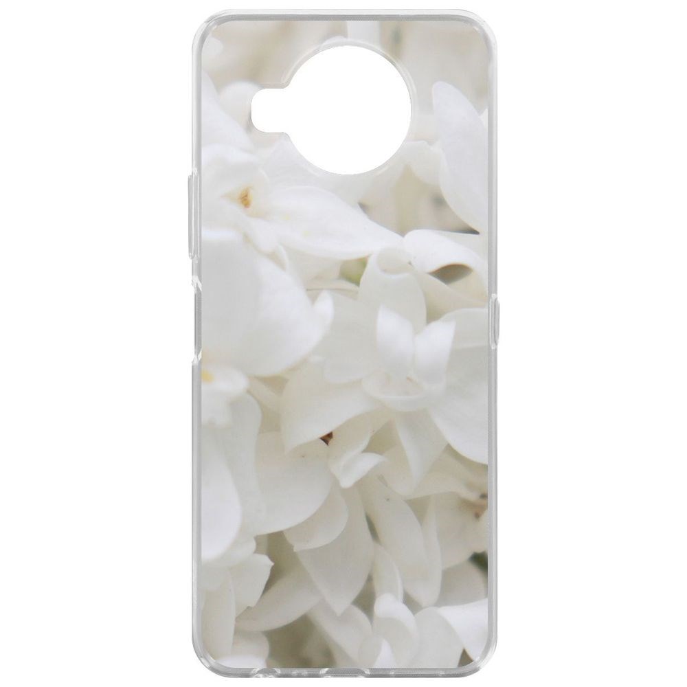 

Чехол-накладка Krutoff Clear Case Белые лилии для Nokia 8.3 5G, Прозрачный