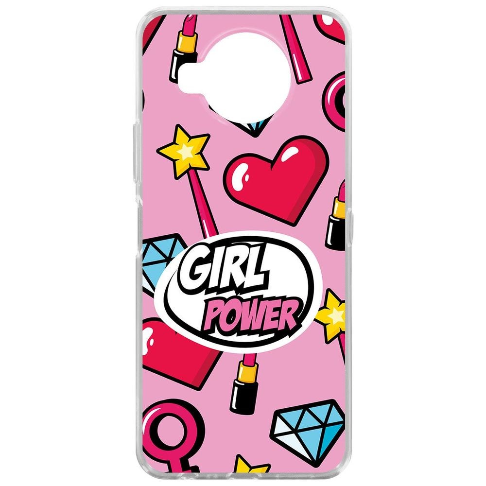 

Чехол-накладка Krutoff Clear Case Girl Power для Nokia 8.3 5G, Прозрачный