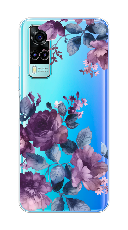 

Чехол на Vivo Y31/Y53s 4G "Purple Blossoms", Синий;фиолетовый, 263750-1