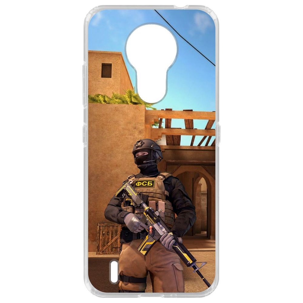 

Чехол-накладка Krutoff Clear Case Cтандофф 2 (Standoff 2) - ФСБ для Nokia 1.4, Прозрачный