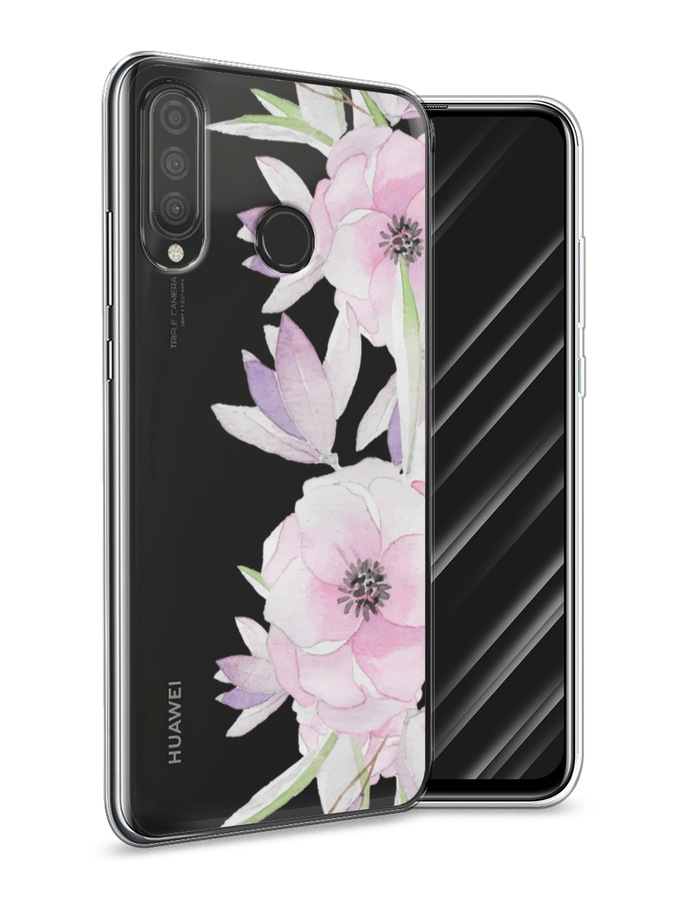 

Чехол Awog на Huawei P30 Lite "Нежные анемоны", Розовый;черный;фиолетовый, 67950-8