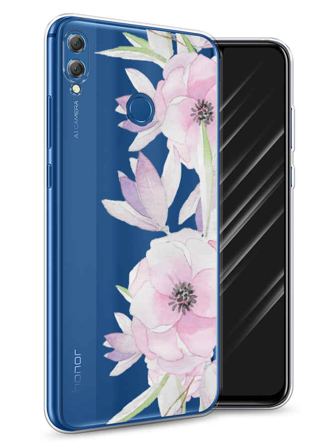 

Чехол Awog на Honor 8X "Нежные анемоны", Розовый;черный;фиолетовый, 66750-8