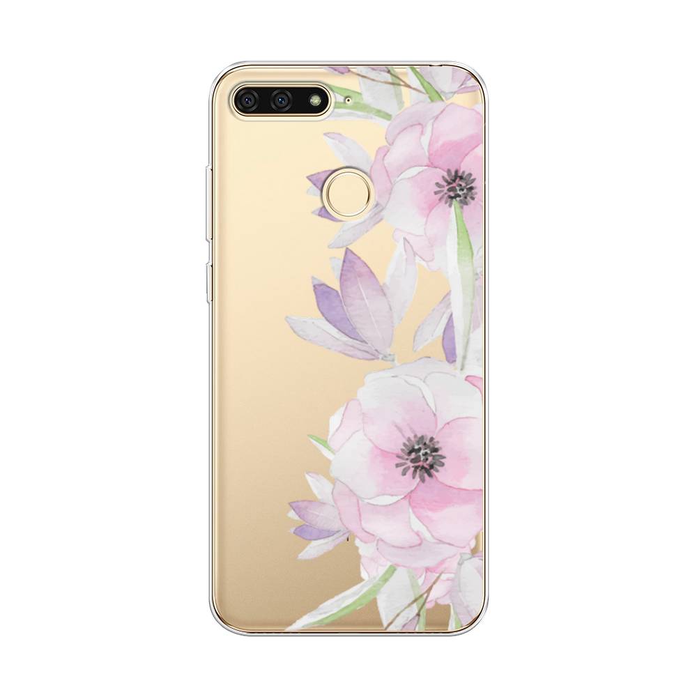 

Чехол Awog на Honor 7C "Нежные анемоны", Розовый;черный;фиолетовый, 64550-8