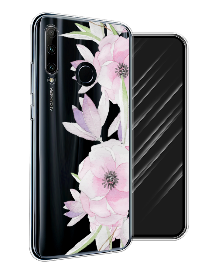 

Чехол Awog на Honor 20 Lite 2019 "Нежные анемоны", Розовый;черный;фиолетовый, 68950-8