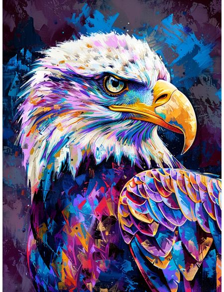 

Алмазная мозаика без подрамника Орёл, 90x70 см, 50 цветов, 85958, РА-865