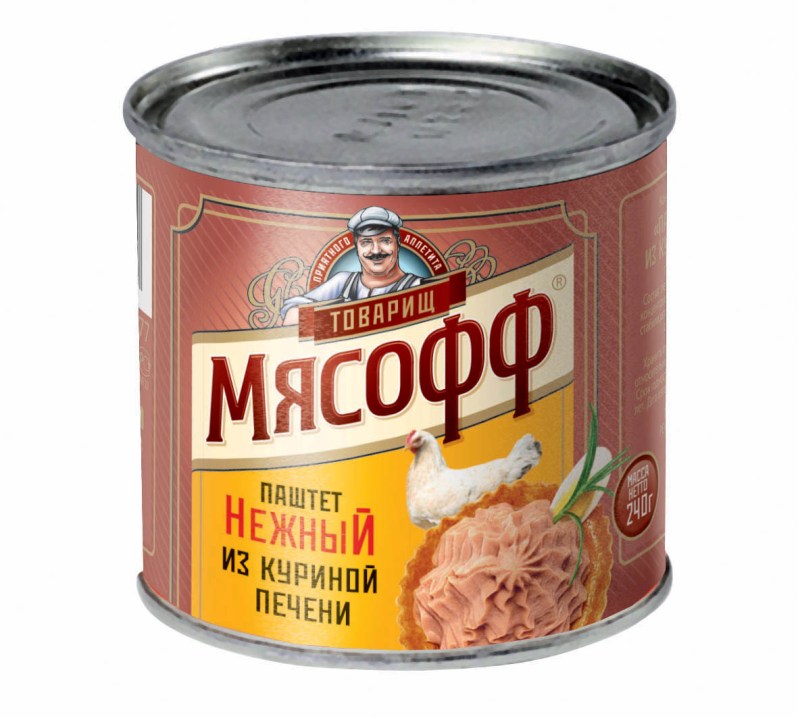

Паштет из печени индейки Товарищ Мясофф Нежный 240 г