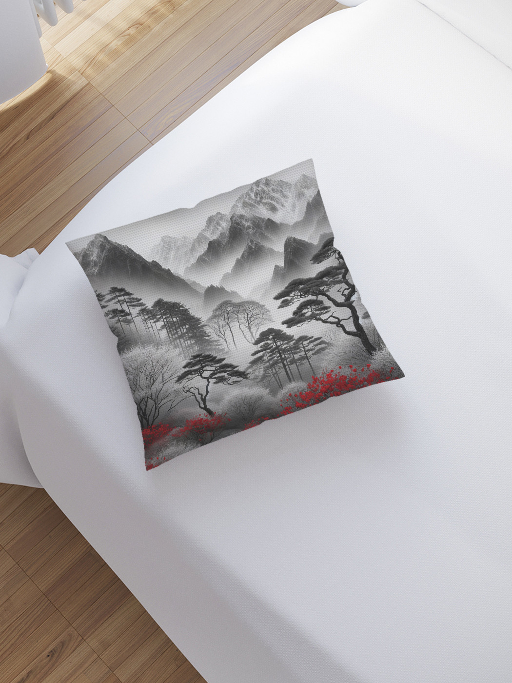 

Наволочка декоративная JoyArty Японский туман 45х45, sl_sd1034, Серый