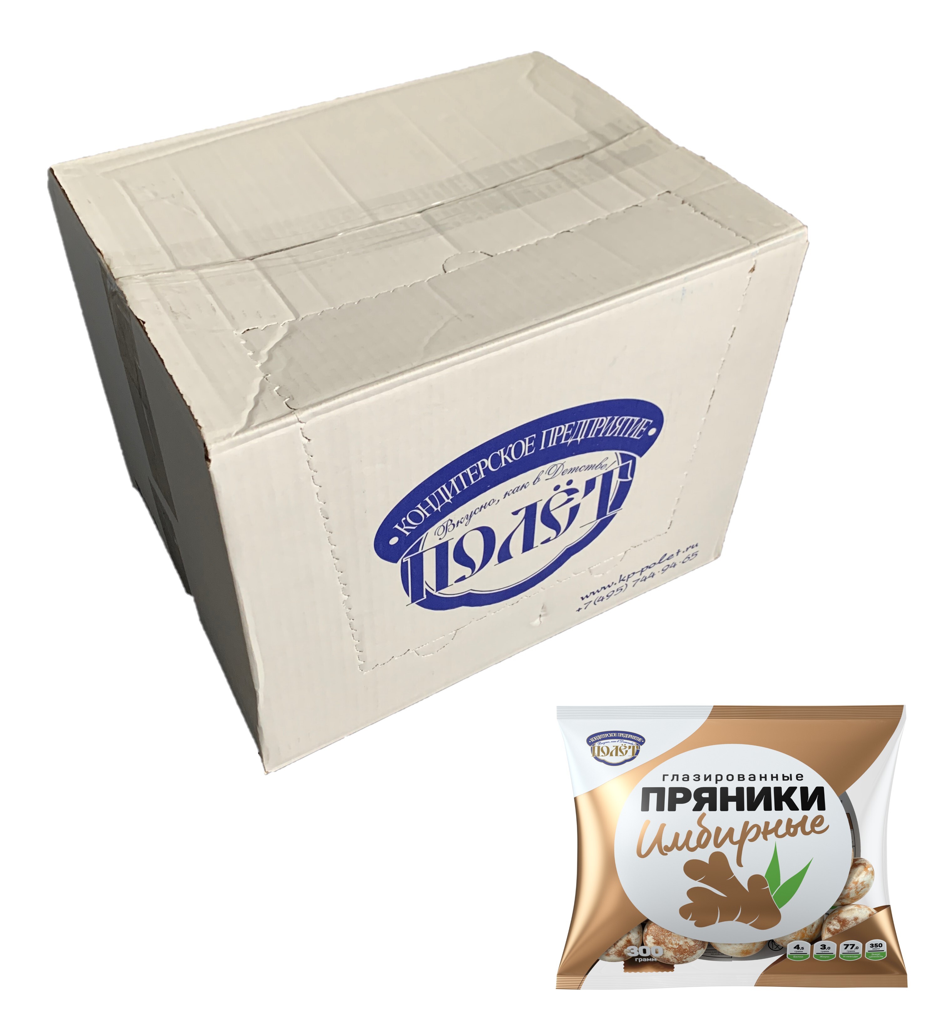 

Пряники Имбирные ПОЛЕТ, 300г х 15шт