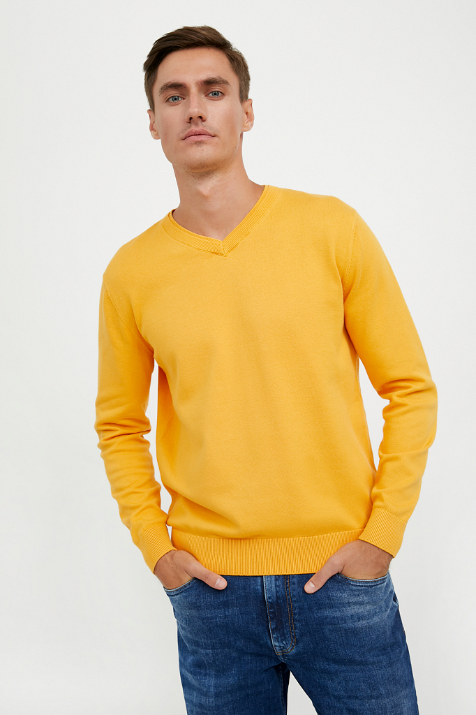 

Джемпер мужской Finn Flare A20-21103 желтый 3XL, A20-21103