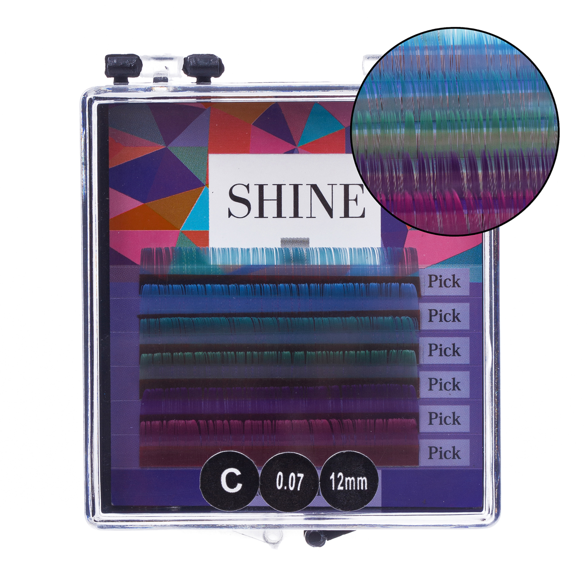 

Мини-палетки SHINE палитра "тип 1", 6 лент D 0,07 12 mm