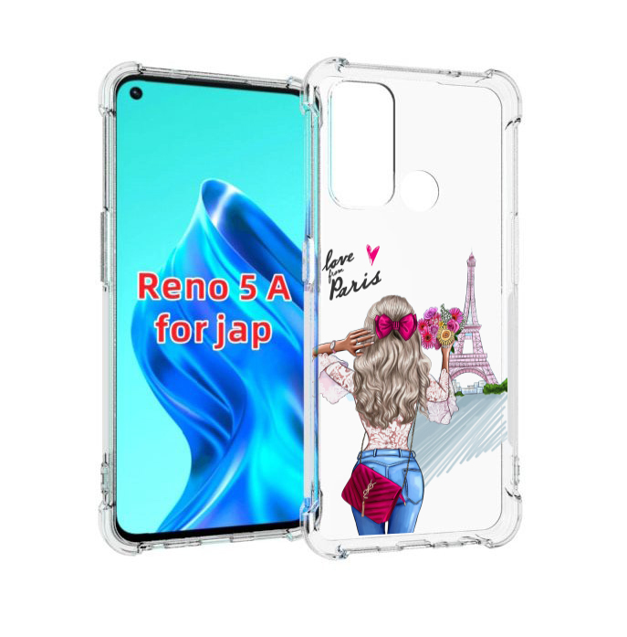 Чехол MyPads Парижанка женский для Oppo Reno 5A