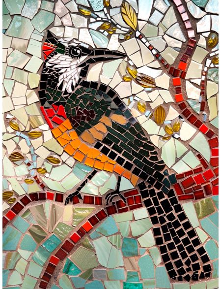 

Алмазная мозаика на подрамнике Птичка на ветке, 50x40 см, 50 цветов, 85913, ПРА-860