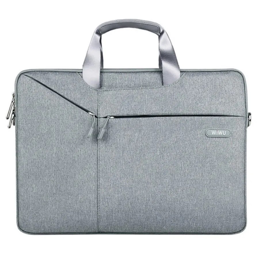 Сумка для ноутбука унисекс WiWU Gent Business Handbag 17" светло-серая серый