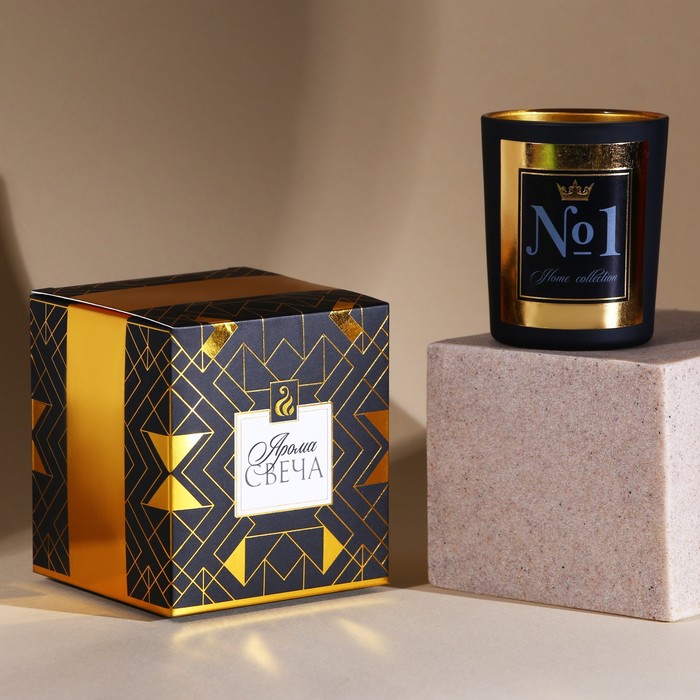 

Свеча в стакане №1 Home collection, 5,5 х 5,5 х 6,5 см