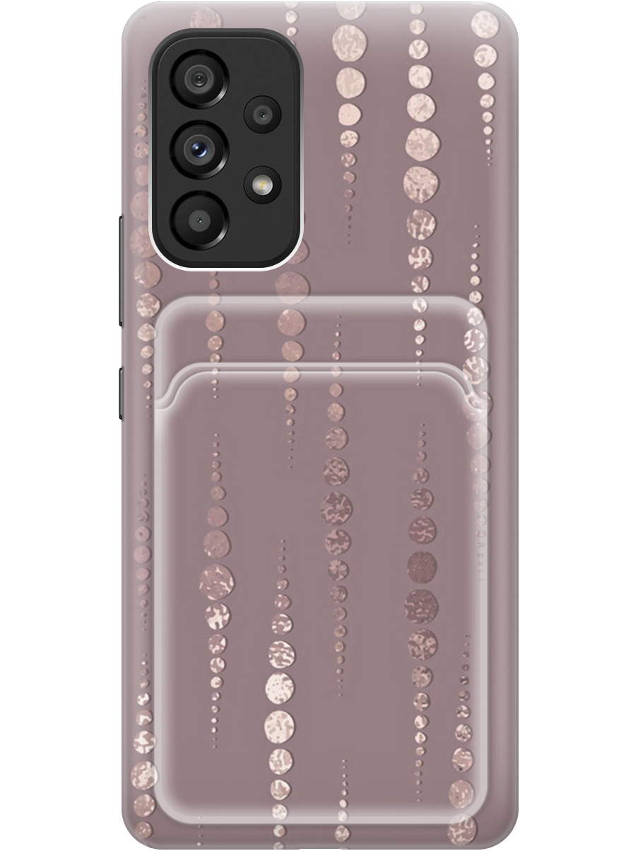 

Силиконовый чехол на Samsung Galaxy A53 5G с рисунком "Монеты в розовых песках", Белый;розовый, 20012006