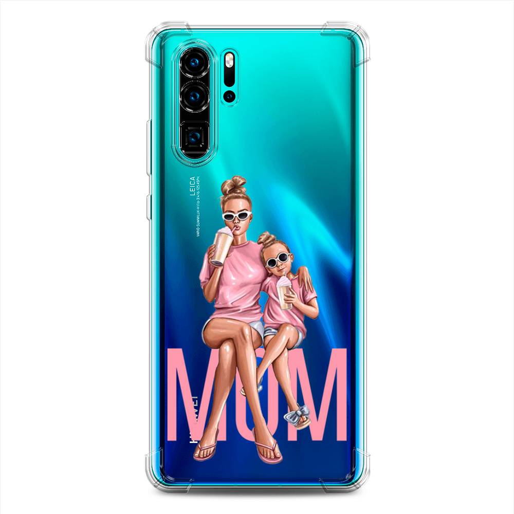 фото Противоударный силиконовый чехол "lovely mom" на huawei p30 pro awog