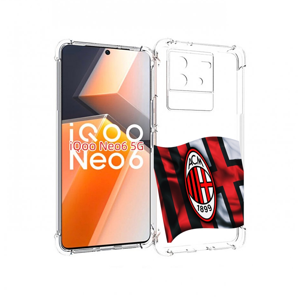 

Чехол MyPads фк милан мужской для Vivo iQoo Neo 6 5G, Прозрачный, Tocco