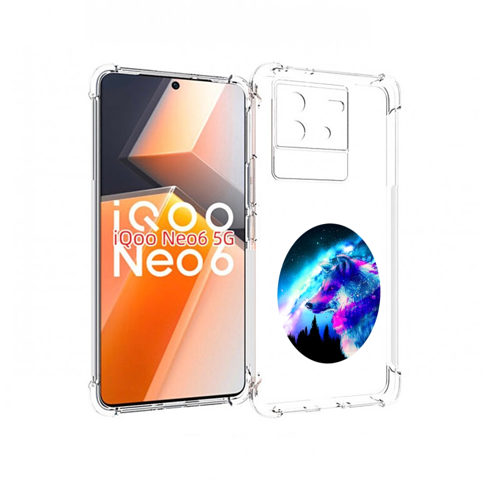 

Чехол MyPads голубой волк для Vivo iQoo Neo 6 5G, Прозрачный, Tocco