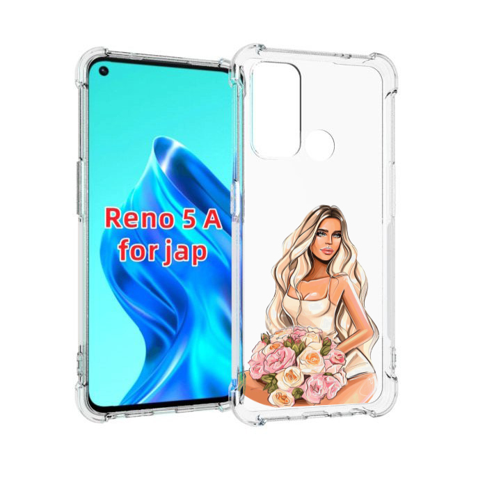 

Чехол MyPads Нежная-девушка женский для Oppo Reno 5A, Прозрачный, Tocco