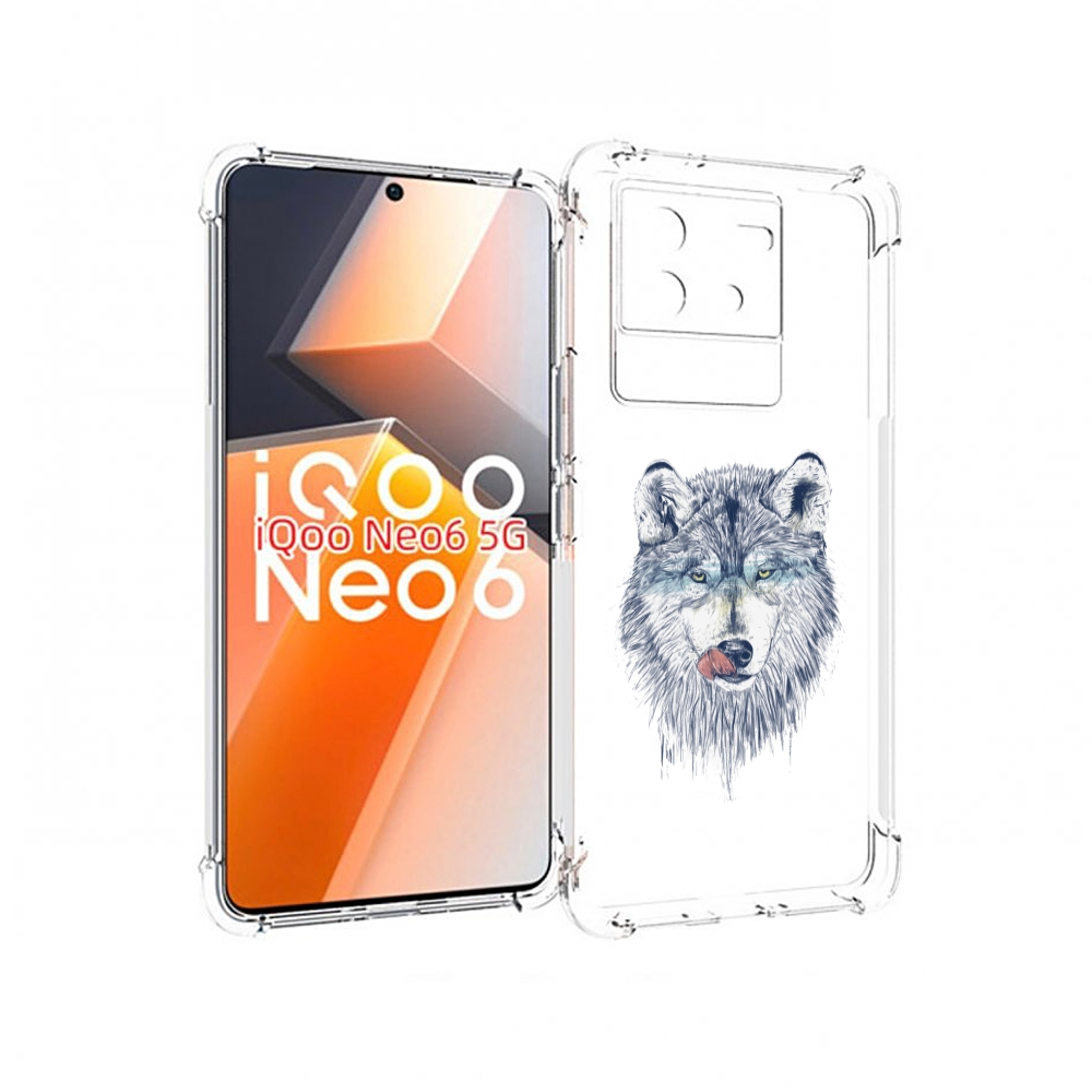 

Чехол MyPads голодгый волк для Vivo iQoo Neo 6 5G, Прозрачный, Tocco
