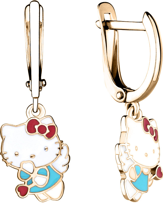 

Серьги из серебра с эмальюю Aquamarine 33481_925_з, 33481_925_з