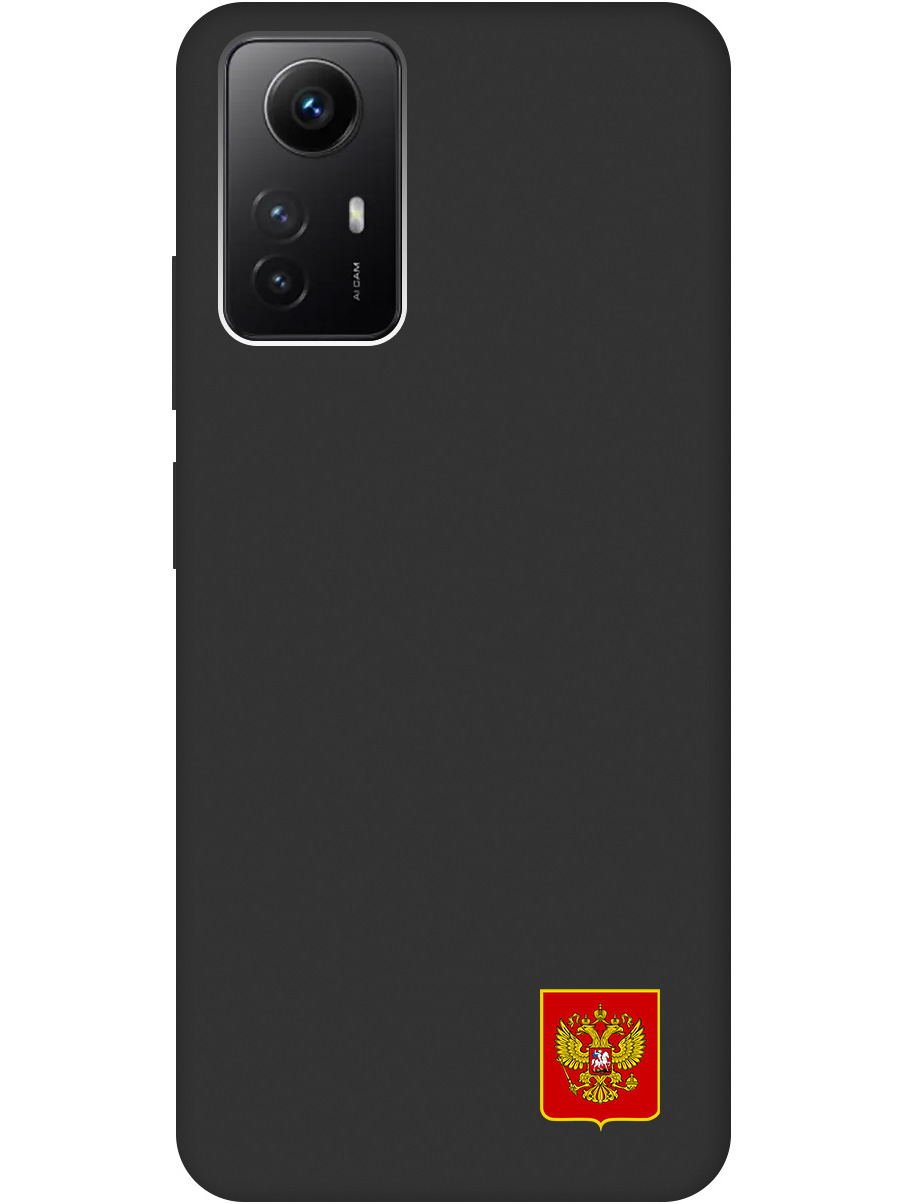 

Силиконовый чехол на Xiaomi Redmi Note 12s с Гербом России, Soft Touch черный, 20001469